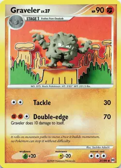 POKEMON Graveler #37/99 Normal Arceus NM - Image 1