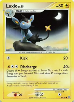 POKEMON Luxio #43/99 Normal Arceus NM - Image 1