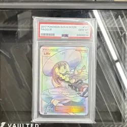 Pokemon TCG Lillie 147/149 SM Base Set Full Art Holo Ultra Rare English PSA 10 - Image 1