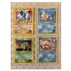 Pokemon TCG Gym Challenge Machoke 42 Magikarp 73 Oddish 78 Goldeen 85 Card Lot 4 - Image 1
