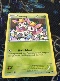 Pokemon TCG - Deerling 8/124 - XY Fates Collide - NM - Image 1
