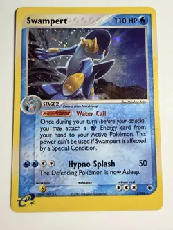Pokemon TCG Swampert 13/109 EX Ruby & Sapphire Rare 110 HP Stage 2 EN 2003 Arita - Image 1