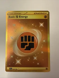 Fighting Energy 258/198 Gold Hyper Rare 2023 Pokemon Scarlet & Violet Card NM - Image 1