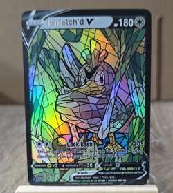 Pokemon Farfetch'd V stained glass FAN ART NON-TCG - Image 1