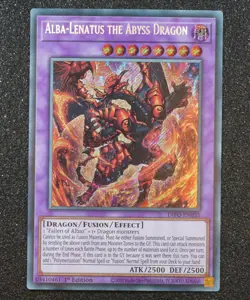 Yugioh ALBA-LENATUS DER ABGRUNDDRACHE , difo-en035 Secret Rare englisch NM 1st - Image 1