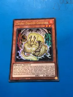YUGIOH Ultra Rare Tenpai Dragon Genroku INFO-EN019 1st Edition - Image 1