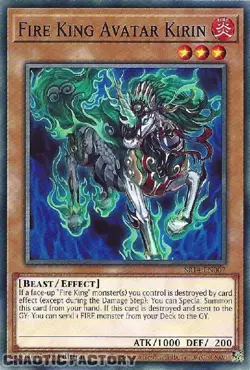 YUGIOH SR14-EN007 Fire King Avatar Kirin Common 1st Edition NM - Image 1