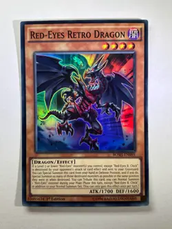 Red-Eyes Retro Dragon BOSH-EN095 Super Rare 1st Edition YuGiOh Card NM - Image 1