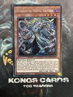 L26D-ENM06 Mitsurugi no Mikoto, Aramasa Secret Rare Yu-Gi-Oh! NEW - Image 1