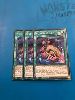 YUGIOH 3x Super Rare Nightmare Pain PHNI-EN054 1st Edition - Image 1