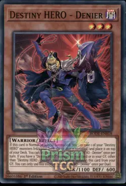 1st ed Destiny HERO - Denier super rare BODE-EN018 Yugioh - Image 1