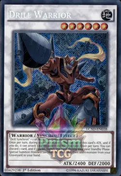 1st ed Drill Warrior secret rare LC5D-EN038 Yugioh - Image 1