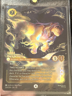 Disney Simba-King in the Making Enchanted Foil 224/204 The Lion King Lorcana TCG - Image 1