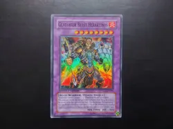 Yugioh - Gladiator Beast Heraklinos TDGS-ENSE2 Super Rare Promo - Image 1