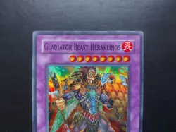 Yugioh - Gladiator Beast Heraklinos TDGS-ENSE2 Super Rare Promo - Image 2