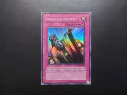 Yugioh - Solemn Judgment RP01-EN045 Super Rare Original 1996 Copyright Print - Image 1
