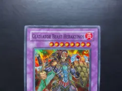 Yugioh - Gladiator Beast Heraklinos TDGS-ENSE2 Super Rare Promo - Image 2