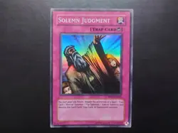 Yugioh - Solemn Judgment RP01-EN045 Super Rare Original 1996 Copyright Print - Image 1