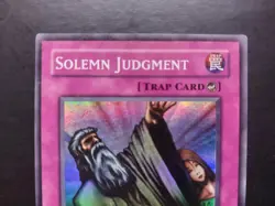 Yugioh - Solemn Judgment RP01-EN045 Super Rare Original 1996 Copyright Print - Image 2