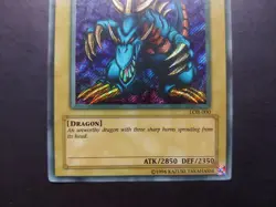 Yugioh - Tri-Horned Dragon LOB-000 Secret Rare Wavy Print Faded - Image 3