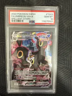 Pokemon TCG Umbreon VMAX TG23/TG30 Brilliant Stars Trainer Gallery NM Condition - Image 1