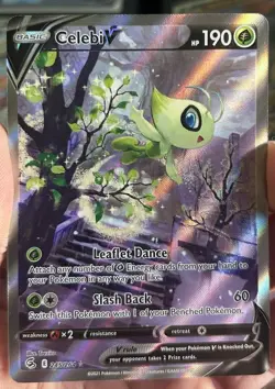 Pokemon TCG Celebi v Fusion Strike Alternate Art Card 245/264 NM Condition - Image 1