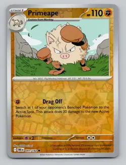 Reverse Holo Primeape 091/182 Common Destined Rivals Pokemon - Image 1