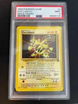 Electabuzz Movie Promo 1999 Stamped Pokemon #2 PSA 9 ENGLISH - Image 1