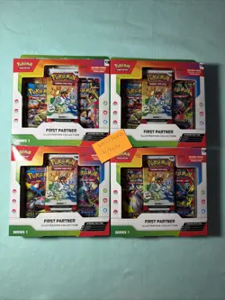 4X Pokemon First Partner Series 1 Illustration Collection - Image 1