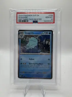 2024 POKEMON SVP EN-SV BLACK STAR PROMO #156 QUAGSIRE PSA 10Three Pack Blister - Image 1