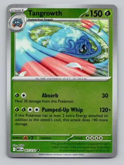 Reverse Holo Tangrowth 007/132 Uncommon Mega Evolution Pokemon - Image 1