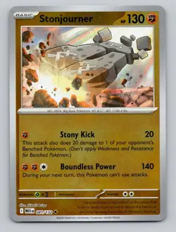 Reverse Holo Stonjourner 081/132 Uncommon Mega Evolution Pokemon - Image 1