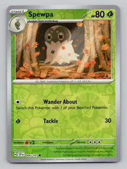 Reverse Holo Spewpa 006/191 Common Surging Sparks Pokemon - Image 1