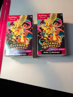 2 Sealed Boxes Pokemon Mega Evolution Ascended Heroes Booster Bundle Boxes - Image 2