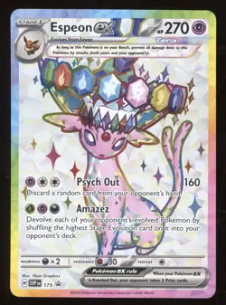 2025 Pokemon Scarlet & Violet Black Star Promos Espeon ex #175 - Image 1