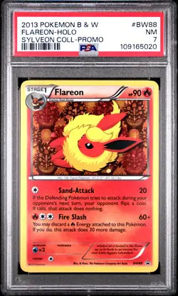 PSA 7 - Flareon Holo BW88 Sylveon Collection Promo - Pokemon - Image 1