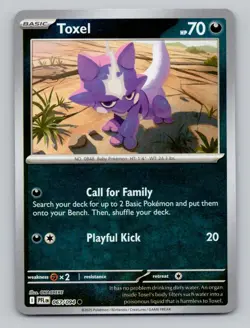 Reverse Holo Toxel 067/094 Common Phantasmal Flames Pokemon - Image 1
