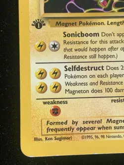 1999 Pokemon Fossil set *1st Edition* MAGNETON #26/62 Rare Non-Holo MP - Image 5