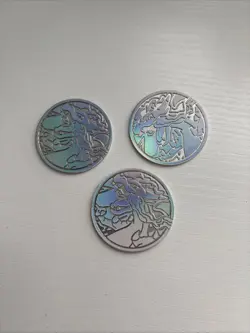Mega Charizard X EX UPC Metal Coins (3) - Pokemon - Image 1