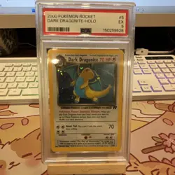 Pokemon Dark Dragonite Team Rocket 5/82 Holo Rare 2000 PSA 5 - Image 1