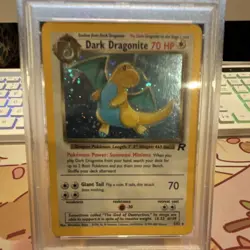 Pokemon Dark Dragonite Team Rocket 5/82 Holo Rare 2000 PSA 5 - Image 2