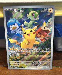 Pokemon Pikachu 027 Scarlet & Violet Promo Full Art Holo Basic HP60 - Image 1