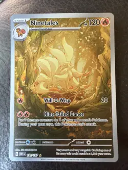 Pokemon TCG Ninetales #199/197 SV03: Obsidian Flames Illustration Rare Holo - Image 1