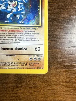 Italian Machamp Holo First Edition 8/102 Pokemon Base Set - Image 4
