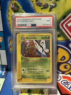 2002 POKEMON EXPEDITION #5 BUTTERFREE-HOLO PSA 9 - Image 1