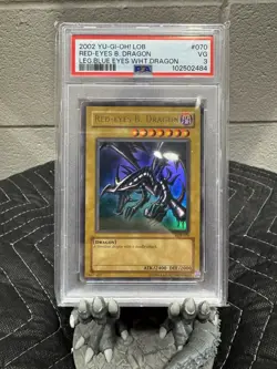 Red-Eyes B. Dragon LOB-070 Ultra Rare 2002 Legend of Blue Eyes Yu-Gi-Oh! PSA 3 - Image 1