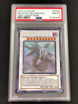 Yugioh 2010 Majestic Red Dragon ABPF-EN040 PSA 8 Ghost Rare - Image 1