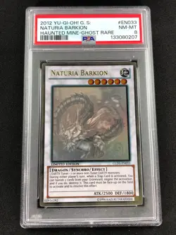 Yugioh 2012 Nature Barkion GLD5-EN033 PSA 8 Ghost Rare - Image 1