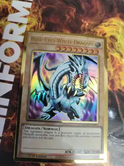 Yugioh Blue-Eyes White Dragon MGED-EN001 Premium Gold Rare 1st Edition NM - Image 1