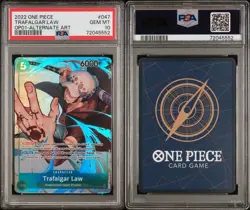 ONE PIECE Pre Errata TRAFALGAR LAW Alt Art OP01-047 PSA 10 Romance Dawn - Image 1